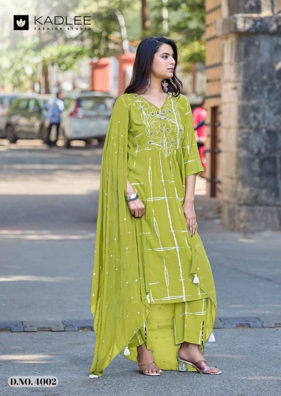 Kadlee rimzim 3pcs rayon print kurtis wholesale